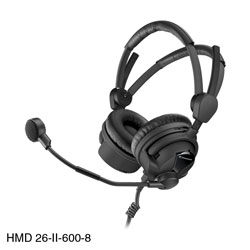 SENNHEISER HMD 26-II-600-8 HEADSET Stereo, 600 ohms, 300 ohm dyn mic, 2m copper cable, no plug