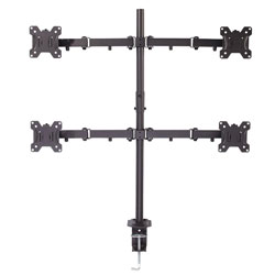 LINDY 40659 DISPLAY MOUNT Quad, bracket with pole and desk clamp