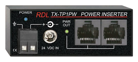 RDL TX-TP1PW FORMAT-A POWER INSERTER 2x RJ45 output connectors