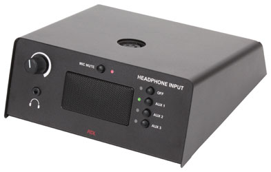 RDL TP-BN14 MICROPHONE INTERFACE Dante, 1x microphone input, headphone output, speaker, desktop