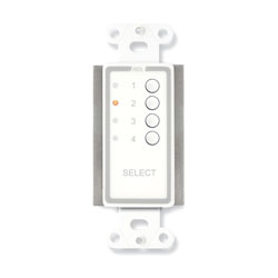 RDL D-RC4ST REMOTE 4-channel, channel button selectors, white