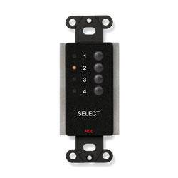 RDL DB-RC4ST REMOTE 4-channel, channel button selectors, black