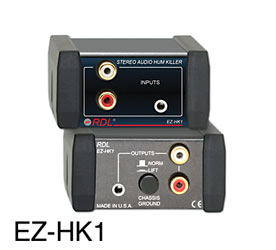 RDL EZ-HK1 HUM KILLER ISOLATION TRANSFORMER Audio, stereo, RCA (phono) and 3.5mm 3-pole jack I/O