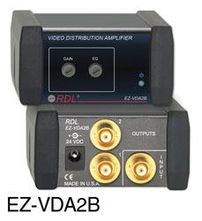RDL EZ-VDA2B DISTRIBUTION AMPLIFIER Video, CVBS, NTSC/PAL, 1x2, BNC, AC adapter
