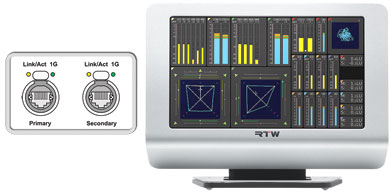 RTW TM9-DANTE AUDIO METER Desktop, 9-inch touch screen, Dante connectivity