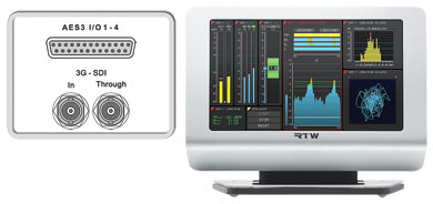 RTW TM7-VIDEO AUDIO METER Desktop, 7-inch touch screen, 3G-SDI/AES3 connectivity