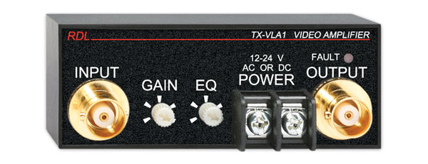 RDL TX-VLA1 VIDEO LINE AMPLIFIER Adjustable gain, adjustable EQ, NTSC/PAL, BNC