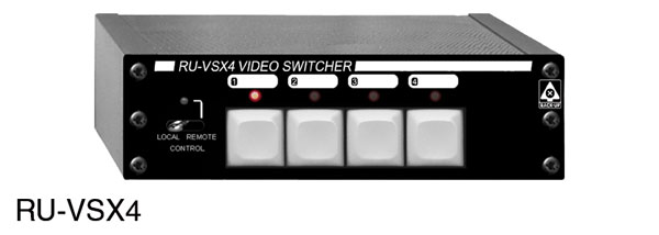 RDL RU-VSX4 SWITCHER Video, 4x1, loop output, local/remote control, BNC/control, terminal block I/O