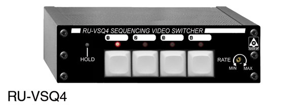 RDL RU-VSQ4 SWITCHER Video, 4x1, loop output, automatic switching, BNC/control, terminal block I/O