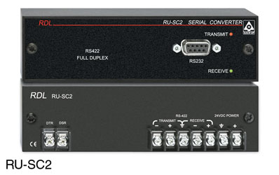 RDL RU-SC2 CONVERTER Serial data, RS232/RS422, full-duplex