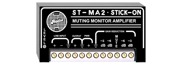 RDL ST-MA2 AMPLIFIER Mono, 1x balanced/unbalanced input, 2W, 8ohms, with muting