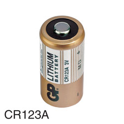 GP CR123A BATTERY 16.8d x 34.5mm, lithium cell, 3V