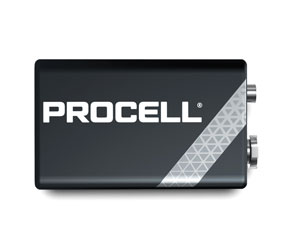 DURACELL PROCELL PC1604 BATTERY, PP3 size, alkaline, 9V (pack of 10)