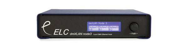 ELC LIGHTING DMXLAN NODE3 TM DMX NODE 3x DMX ports, 2x Ethernet ports, 5-pin XLR, desktop, isolated