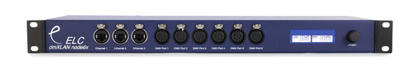 ELC LIGHTING DMXLAN NODE6X DMX NODE 6x DMX ports, 3x Ethernet ports, 5-pin XLR