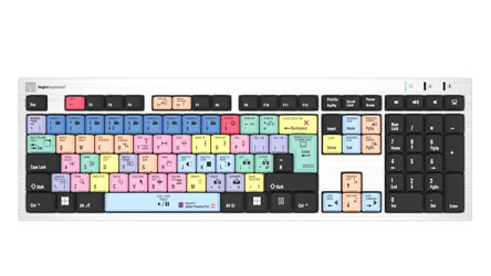 LOGICKEYBOARD PC Slim Line Keyboard, USB, Adobe Premiere CC