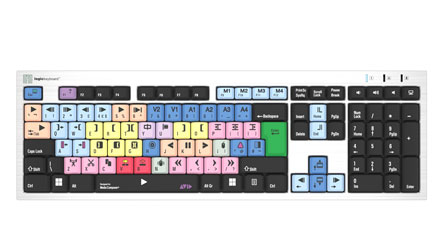 LOGICKEYBOARD PC Slim Line Keyboard, USB, Avid Media Composer