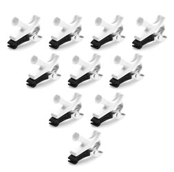 DPA SCM0017-WX MICROPHONE MOUNT Single clip, for 4060 series lav, curved, white (pack of 10)