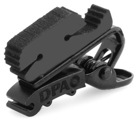 DPA SCM0008-B MICROPHONE MOUNT Dual clip, for 2x 4060 series lavs, double lock, black