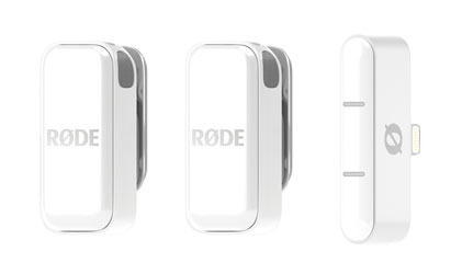 RODE WIRELESS MICRO RADIOMIC SYSTEM Dual transmitters, ultra-compact, BLE 5, Lightning, white