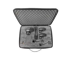 SHURE PGADRUMKIT4 MICROPHONE SET Drum set, 2x PGA56, 1x PGA57, 1x PGA52, case, includes cables