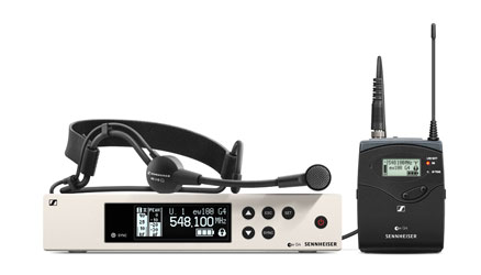 SENNHEISER EW 100 G4-ME3-GB RADIOMIC SYSTEM Bodypack TX with headworn, cardioid