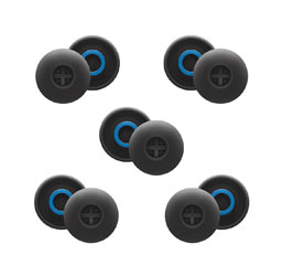 SENNHEISER 507496 SILICONE EAR ADAPTER L For IE PRO earphones, black/blue, large (pack of 10)