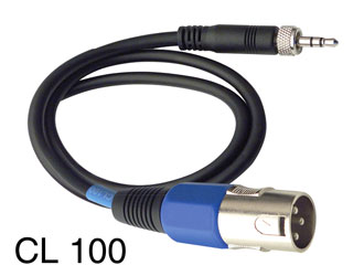 SENNHEISER CL 100 CABLE Male 3-pin XLR to 3.5mm locking jack, 0.6m