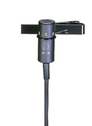 AUDIO-TECHNICA AT831CW MICROPHONE Lapel, condenser, cardioid, 4-pin locking connector