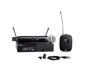 SHURE SLXD124UK/85 RADIOMIC SYSTEM Beltpack/SM58 handheld transmitter, 606-650MHz (K59)