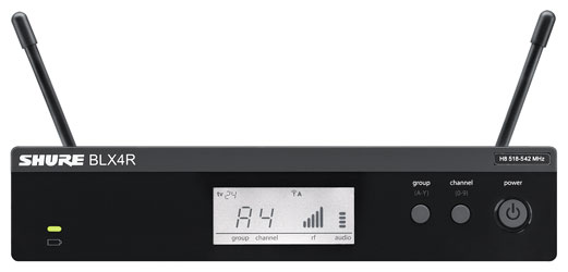 SHURE BLX4R RADIOMIC RECEIVER Rackmount, 606-630MHz (K3E)