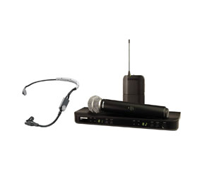 SHURE BLX1288/SM35 RADIOMIC SYSTEM Combo handheld/headworn, SM58 and SM35, 606-630MHz (K3E)