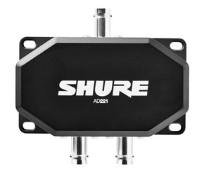 SHURE AD221 ANTENNA COMBINER 2-port, 470-960 MHz