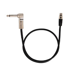 SHURE WA304 CABLE Instrument, right-angled 6.35mm Jack to TA4F, 0.7m