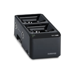 SHURE SBC220 BATTERY CHARGER DOCK Network compatible, for 2x SB900 batteries/AD1/AD2 TX, no PSU