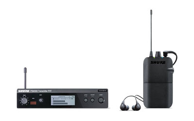 SHURE PSM 300 PERSONAL MONITOR SYSTEM 606-630MHz (K3E), Ch38 ready, with SE112 earphones