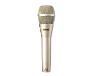 SHURE KSM9/SL MICROPHONE Handheld vocal condenser, dual diaphragm, dual pattern, champagne