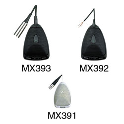SHURE MX391/S MICROPHONE Mini boundary, supercardioid, phantom power, black