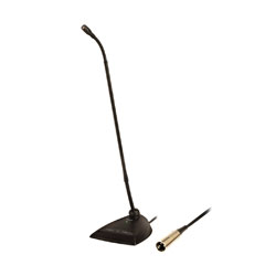 SHURE MX418D/N MICROPHONE 45.7cm gooseneck, no capsule, desktop base, programmable switch, LED