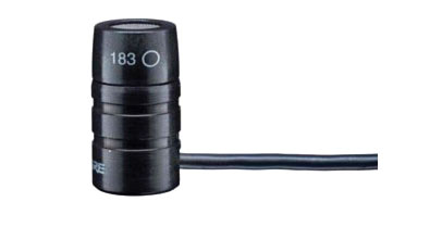 SHURE WL183 MICROPHONE Lavalier, condenser, omnidirectional, TA4F connector, black