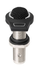 AUDIO-TECHNICA ES945O/FM3 MICROPHONE Boundary, through-mount, omni, phantom only, mute switch, black