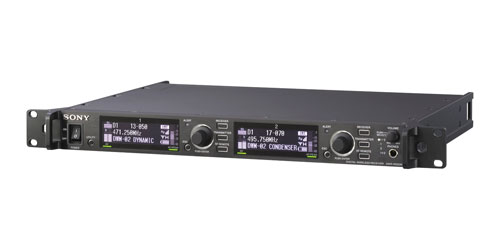 SONY DWR-R02DN RADIOMIC RECEIVER Fixed, 1U rackmount, 2-channel, 470.025 to 714MHz
