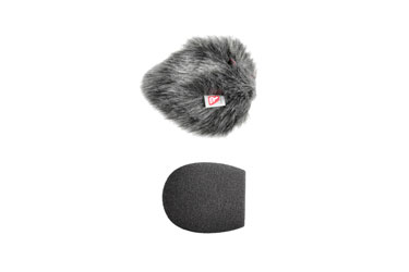 RYCOTE 055202 MICROPHONE WINDSHIELD Foam, with Windjammer, 24-25mm hole, 50mm l song, for shotgun mic