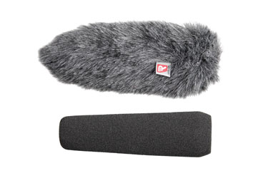 RYCOTE 055207 SGM FOAM WINDSHIELD With Windjammer, 19-22mm hole, 150mm long, for shotgun mic