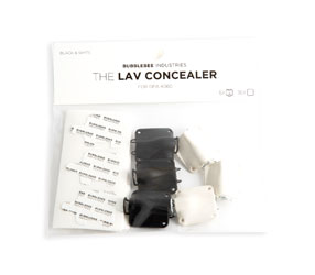 BUBBLEBEE LAV CONCEALER MIC MOUNT For DPA 4060/4061/4062/4063 lavalier, black/white, pack of 6