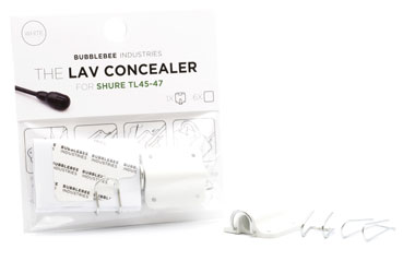 BUBBLEBEE LAV CONCEALER MIC MOUNT For Shure TwinPlex TL45/TL46/TL47 lavalier, white