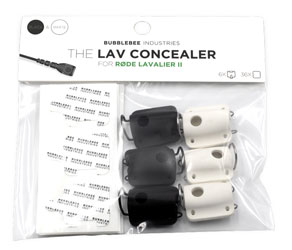 BUBBLEBEE LAV CONCEALER MIC MOUNT For Rode Lavalier II, black/white, pack of 6