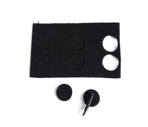 RYCOTE 065101 UNDERCOVERS MIC MOUNTS Stickies and fabric Undercovers, black (1pk of 30+30)