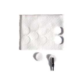 RYCOTE 065109 UNDERCOVERS MIC MOUNTS Stickies and fabric Undercovers, white (25pks of 30+30)