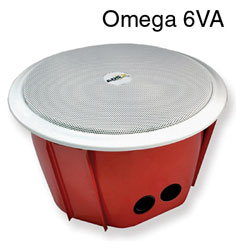 ADS OMEGA 6VA LOUDSPEAKER Circular, ceiling, flush fix, 0.5-6W taps, BS5839, voice alarm